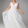 Pastrol Wedding Dresses Plus Size V Neck Sleeveless Tulle Bride Gowns for Woman Appliques Sweep Trian A-Line Robe De Mariee 2025 5 S8d9ac2d0e5474623878f640e8087ff61u Cropped