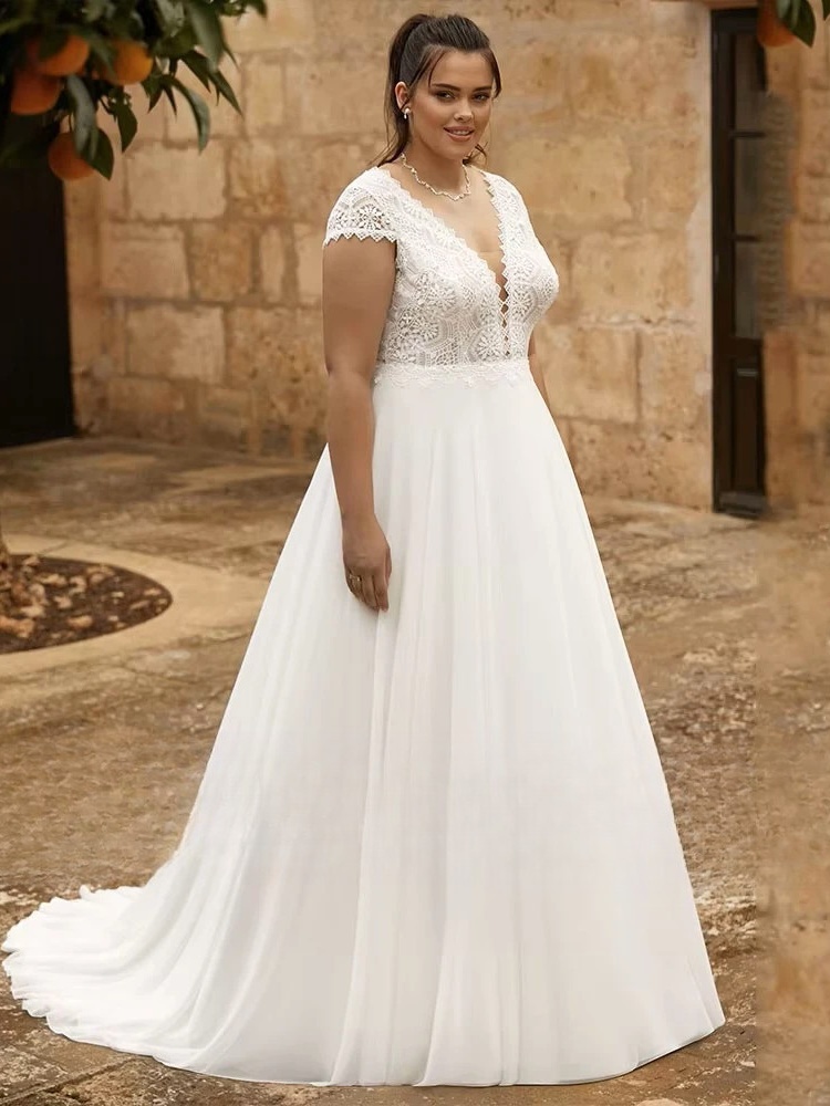 Robe de Mariée pour Femme Ronde et Grande 1 Robe de Mariée pour Femme Ronde et Grande