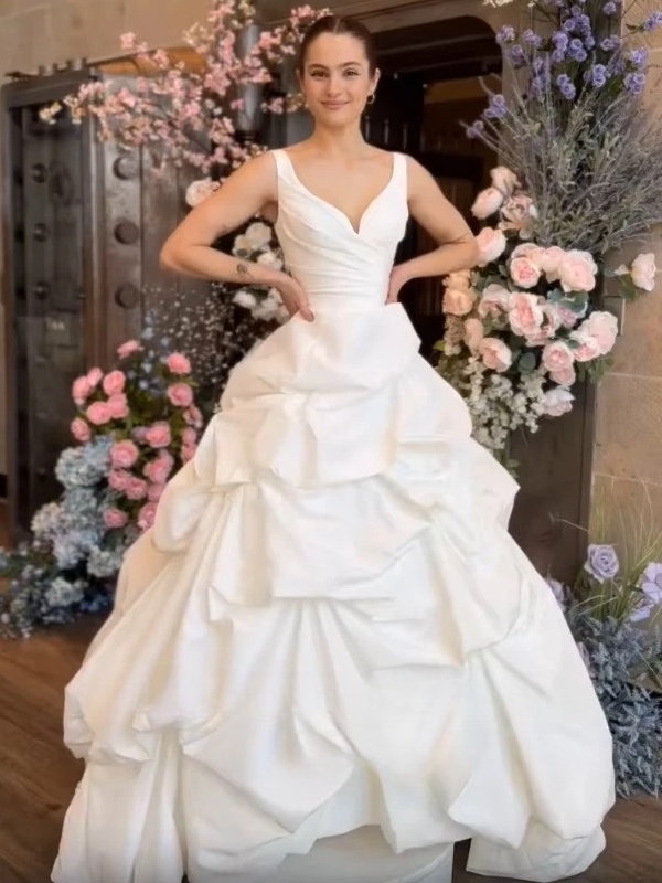 SoDigne Simple Satin A-Line Wedding Dresses Elegant Sleeveless Pleats Bridal Gowns Women Birde Dress Robe De Mariée Customized 2 SoDigne Simple Satin A-Line Wedding Dresses Elegant Sleeveless Pleats Bridal Gowns Women Birde Dress Robe De Mariée Customized – Image 2
