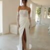 SoDigne Mermaid Boho Wedding Dresses Strapless Satin/Lace Bridal Dress Split Long Beach Wedding Gown Robe De Mairee Customized 3 S0cc57c3ba04b49f8a3872afb8815b8fbO Cropped