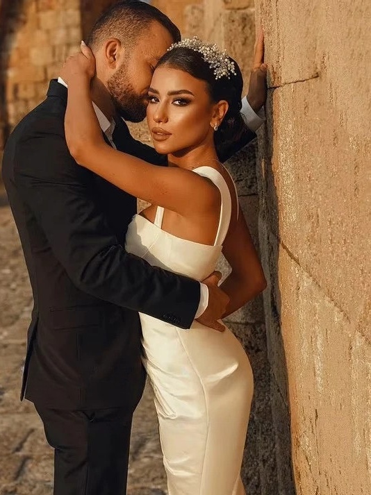 SoDigne Mermaid Satin Wedding Dress Sweetheart Sleeveless Bridal Gown Split Long Bride Dresses vestidos de novia Customized  4 SoDigne Mermaid Satin Wedding Dress Sweetheart Sleeveless Bridal Gown Split Long Bride Dresses vestidos de novia Customized  – Image 4