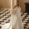 SoDigne Mermaid Satin Wedding Dresses Sweetheart Sleeveless with Shawl Bridal Dress Wedding Gown Robe De Mairee Customized 6 S38d9b0165b6d4109bb8e8e53179387adU Cropped