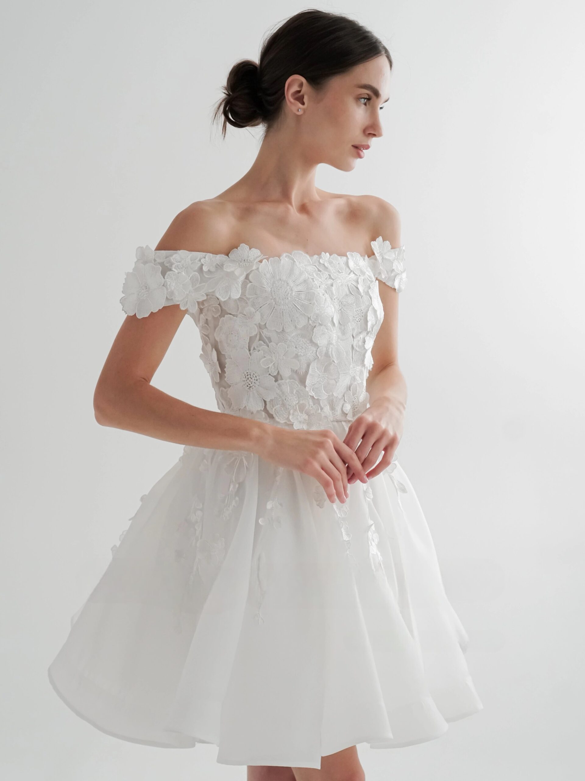 SoDigne A-line Short Wedding Dresses Square Collar Sleeveless Bridal Dress Tulle Princess Wedding Gown 2025 Robe De Mairee 3 SoDigne A-line Short Wedding Dresses Square Collar Sleeveless Bridal Dress Tulle Princess Wedding Gown 2025 Robe De Mairee – Image 3