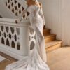 LORIE Vintage Lace Mermaid Wedding Dress Sexy Off Shoulder Long Sleeve Bridal PartryGown Backless Princess Bride Gown Customized 9 S62a47cf6872c418cb7c527a5ea5e7bb7H Cropped