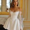 Simple Mini Lace Wedding Dress Vintage Strapless Formal Pleat Off Shoulder Sequined Ball Gowns Sexy Backless Lace Up Customized 9 S6b20514c710e4e779f1dec351e9be5a9a Cropped