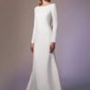 Long Sleeves Mermaid Back Cowl Wedding Dresses O-neck Beach Backless Bridal Party Gown Vestido De Novia Sweep Train Customized 5 S7053779e21ef4bfa8eb95cb7e9201504W Cropped