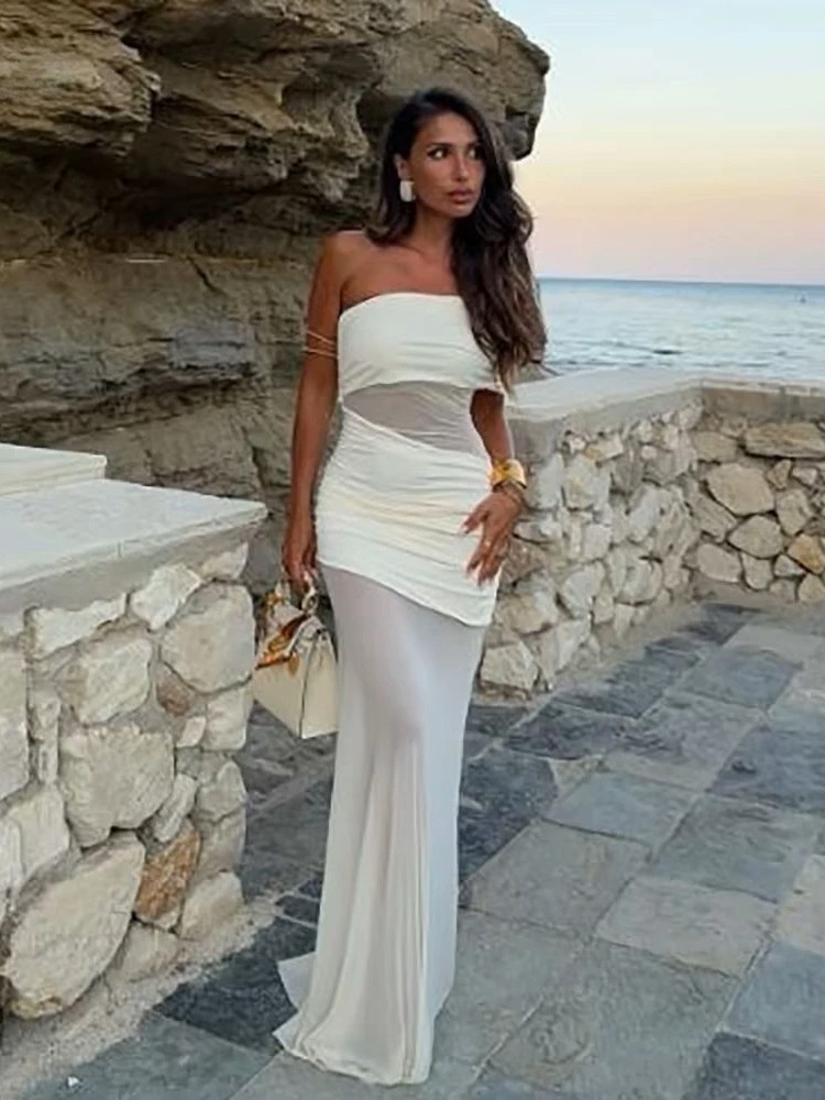 LORIE Lace Beach Wedding Dresses Strapless A-Line Satin Bride Gown Illusion Princess Bridal Dress vestidos de novia Customized 2 LORIE Lace Beach Wedding Dresses Strapless A-Line Satin Bride Gown Illusion Princess Bridal Dress vestidos de novia Customized – Image 2