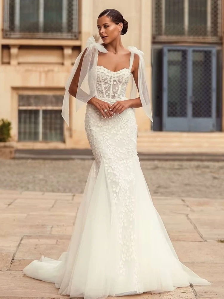 SoDigne Mermaid Tulle Wedding Dresses Sweetheart Sleeveless Elegant Bride Dress Women Bridal Gowns vestidos de novia Customized 1 SoDigne Mermaid Tulle Wedding Dresses Sweetheart Sleeveless Elegant Bride Dress Women Bridal Gowns vestidos de novia Customized