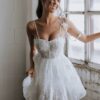 SoDigne Short Appliques Wedding Dresses A-line Sweetheart Sleeveless Tulle Bridal Dress Beach Mini Wedding Gown 2025 customized 7 S8797bbbd36d643a2b494c88c699020b54 Cropped