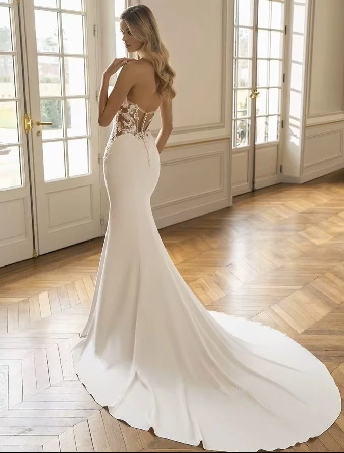 SoDigne Mermaid Wedding Dresses Sweetheart Sleeveless Appliques Bridal Dress Beach Customized Wedding Gown Robe De Mairee 2 SoDigne Mermaid Wedding Dresses Sweetheart Sleeveless Appliques Bridal Dress Beach Customized Wedding Gown Robe De Mairee – Image 2