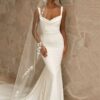 Elegant Mermaid Wedding Dresses For Women 2025 Open Back Spaghetti Straps Simple Bridal Gowns Train Vestidos De Noiva Customized 5 Sa0f34a9f57e44bb2bc79aa0081bc0400V Cropped