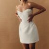 Boho Mini Sheath Satin Wedding Dress 2025 Sexy Strapless Open Back With Zipper Formal Pleat Sleeveless Short Growns Customized 7 Sb4e6830e941e43f4aa9f4cb8854ec3adU Cropped
