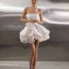 SoDigne A-line Satin Short Wedding Dresses Strapless Sleeveless 3D Flowers Bridal Dress Wedding Gown Robe De Mairee Customized 5 Scb8cca55adc44cf2a16db6ecc3c48087E Cropped