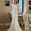 SoDigne Classic Satin Wedding Dresses Mermaid Puff Sleeves Square Neck Bridal Gown With Button Wedding Party Dress 7 Sd0cc4dcb6bc44c0c894d975fcabf5516w Cropped
