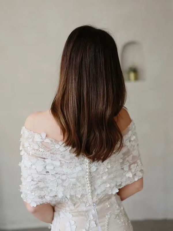 Modern Mermaid Lace Appliques Wedding Dress Elegant Boat Neck Sleeveless Pleated Off Shoulder Backless Short Gowns Customized 3 Modern Mermaid Lace Appliques Wedding Dress Elegant Boat Neck Sleeveless Pleated Off Shoulder Backless Short Gowns Customized – Image 3