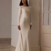 BIGDAY O-Neck Mermaid Wedding Dress Women 2025 Long Sleeve Open Back Sweep Train Buttons Bridal Gown Vestido De Noiva Customized 5 Sf36c756b13304222b053c9e0245f81e5D Cropped
