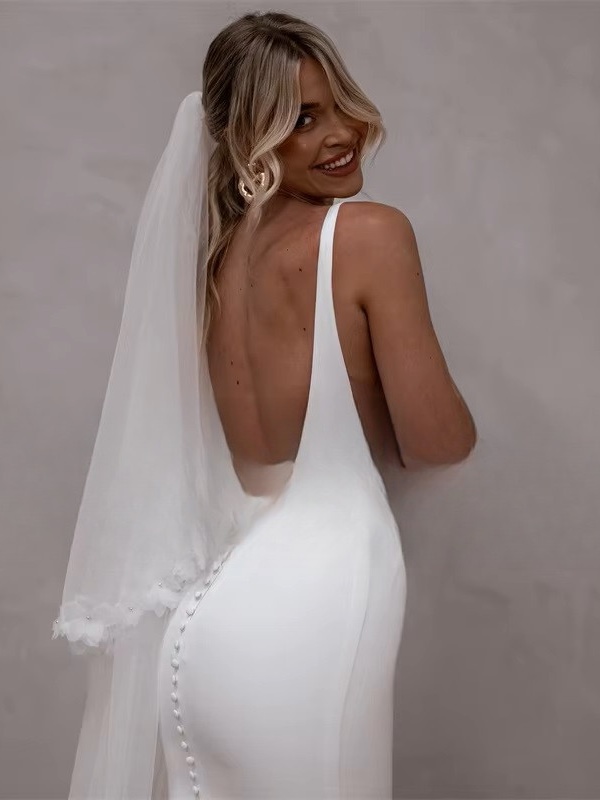 Elegant Mermaid Wedding Dresses Women Spaghetti Strap Open Back Square Collar Bridal Gown Train Vestidos De Noiva Customized 2 Elegant Mermaid Wedding Dresses Women Spaghetti Strap Open Back Square Collar Bridal Gown Train Vestidos De Noiva Customized – Image 2